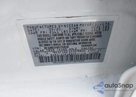 2021 Nissan Sentra Sv Xtronic Cvt from USA, damaged, VIN 3N1AB8CV4MY269539
